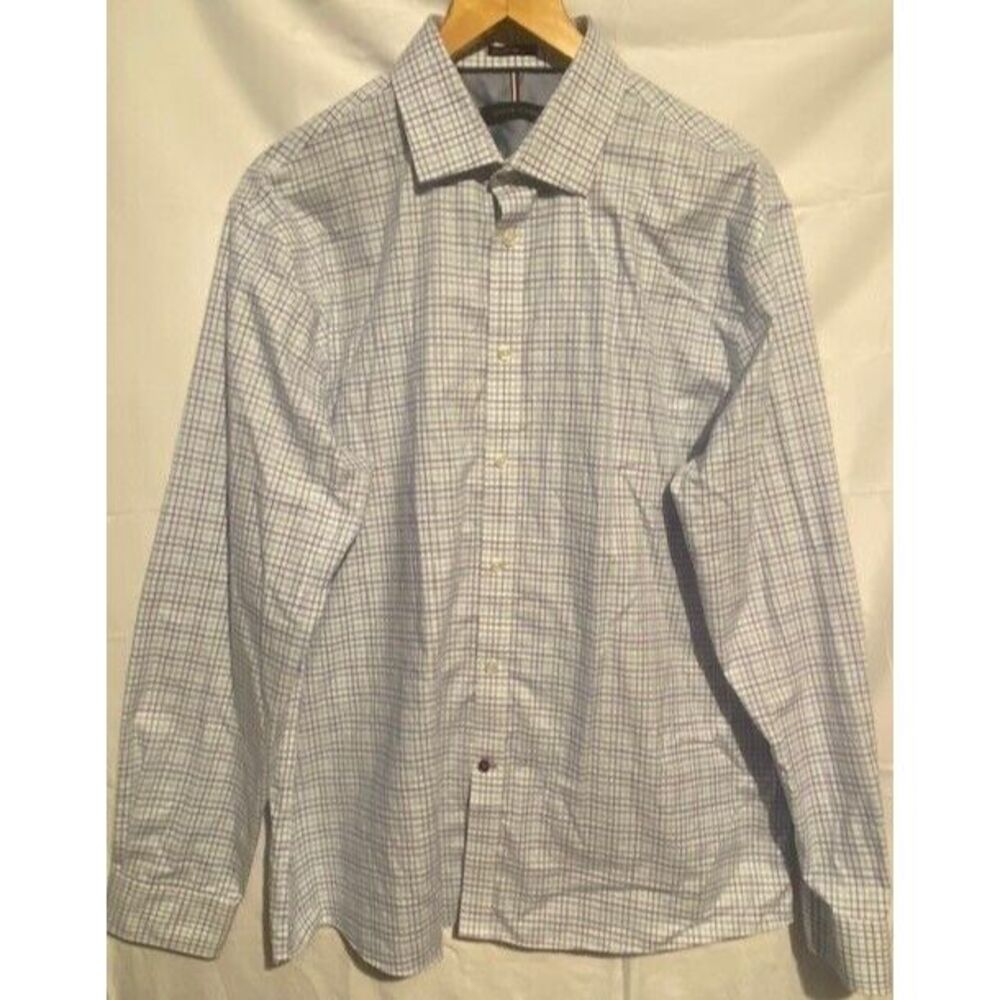 TOMMY HILFIGER‎ Men's X- LARGE LONG Sleeve Button UP Shirt 30X22